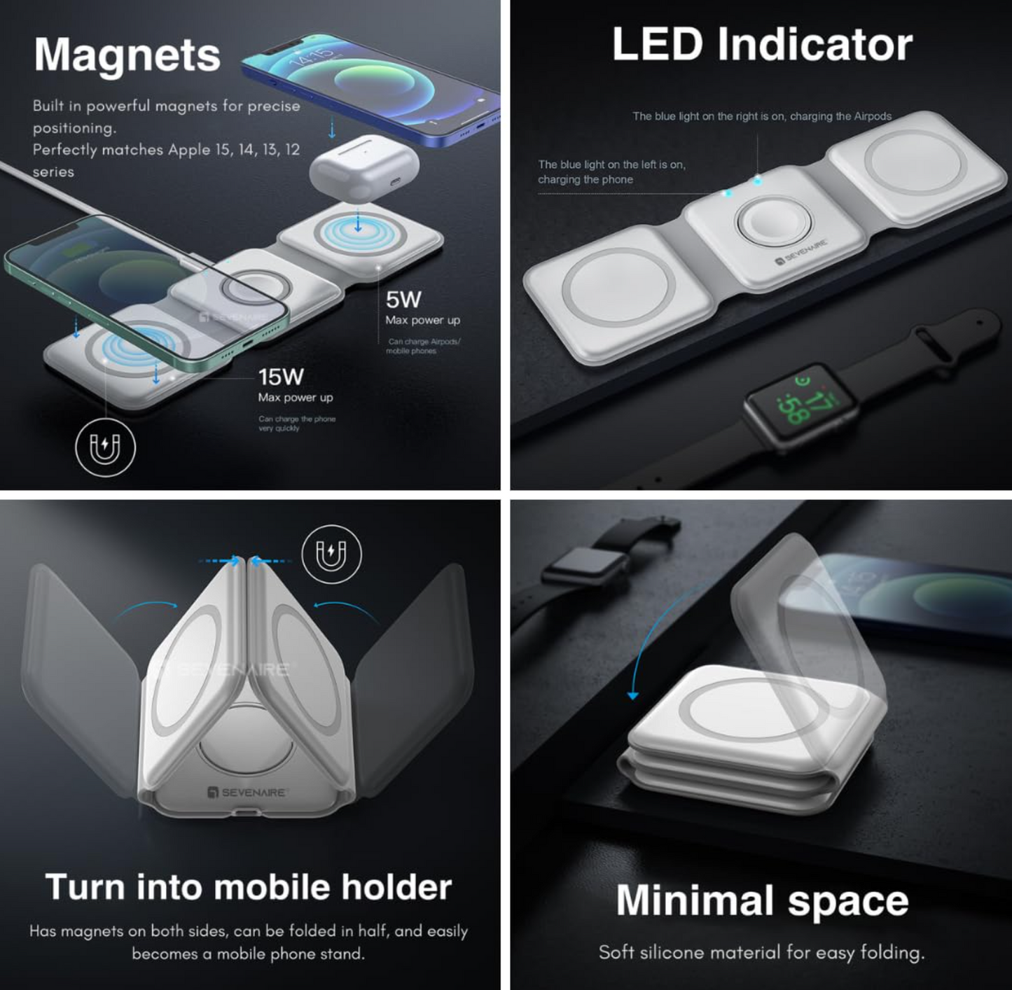 AirFold™ 3 in 1 Foldable Wireless Charger